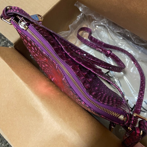 Brahmin Katie Purple Potion Melbourne Crossbody Purse - Picture 8 of 9